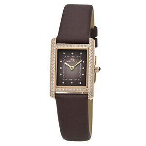 NWT Authentic Porsamo Bleu Karolina Quartz Diamond Brown Dial Women's Watch